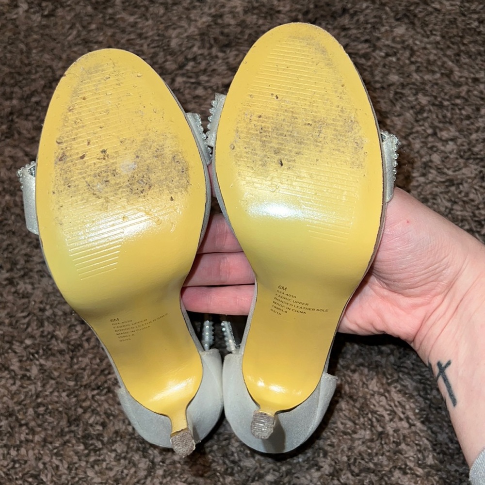 Silver Rhinestone Heels - Picture 4 of 7